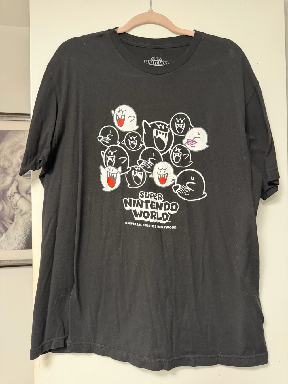 Universal Studios Super Nintendo World Black Graphic Tee -Boo Spirits, Unisex XL